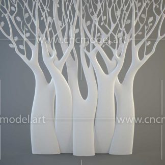 طرح سه بعدی CNC تابلو درخت