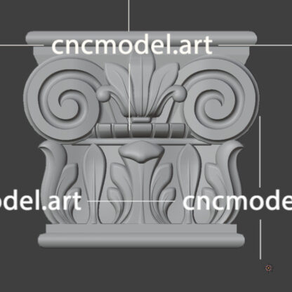 طرح سه بعدی سر ستون-مدل منبت سر ستون