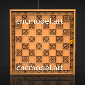 عکس از منبت کاری شده تخته نرد- صفحه شطرنج با فرمت stl