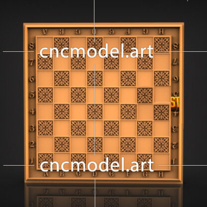 عکس از منبت کاری شده تخته نرد- صفحه شطرنج با فرمت stl